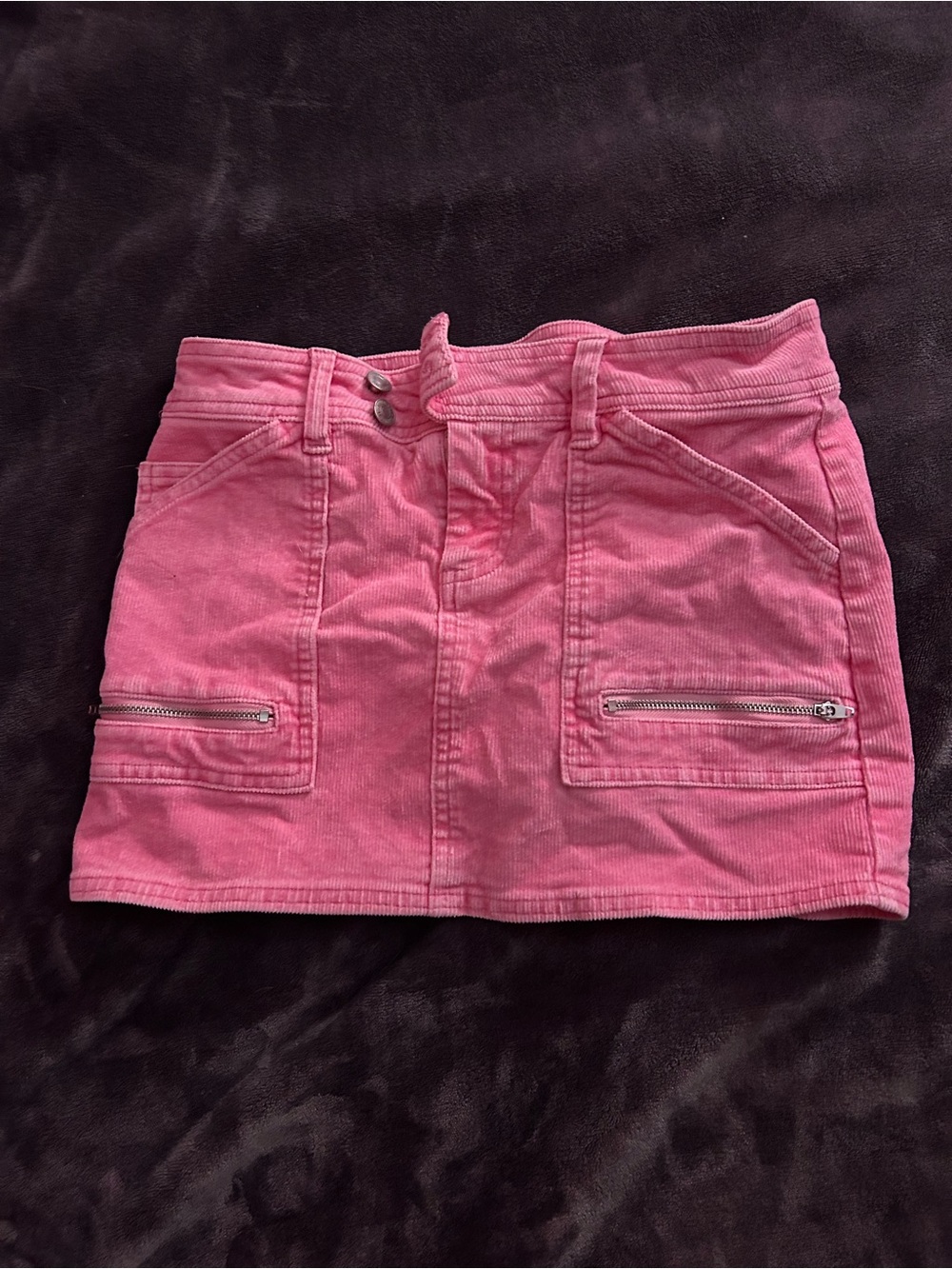 Forever 21 Mini Cargo Skirt in Pink Size Small Like New